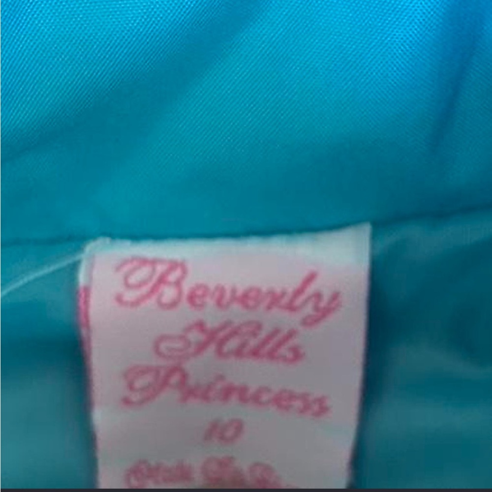 Beverly Hills Princess blue vest Size 10 #preppy #gilet Vibrant Blue Puffer Vest - Picture 5 of 5
